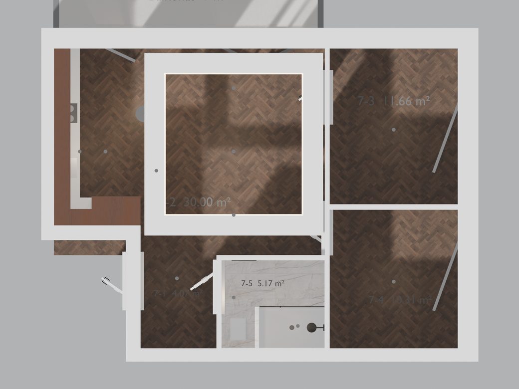 Photoreal top-down render